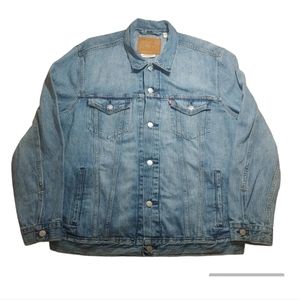 Vintage USA Levi's Trucker Jean Jacket Adult Sz XL Biker Streetwear Blue Denim
